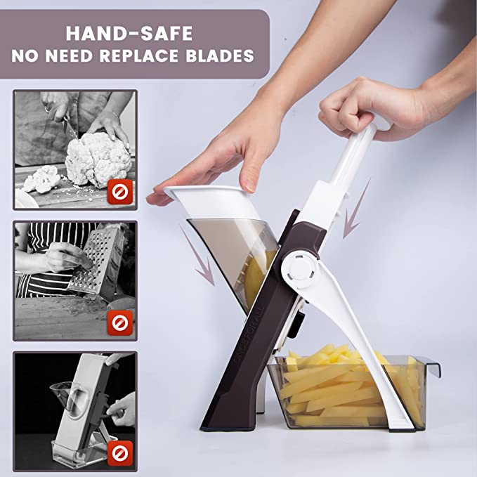 5-in-1 Adjustable Vegetable Cutter & Mandoline Slicer (Free Home Delivery)